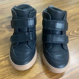🔴5/$15 Cat & Jack Black Kids Boots with Tan Soles